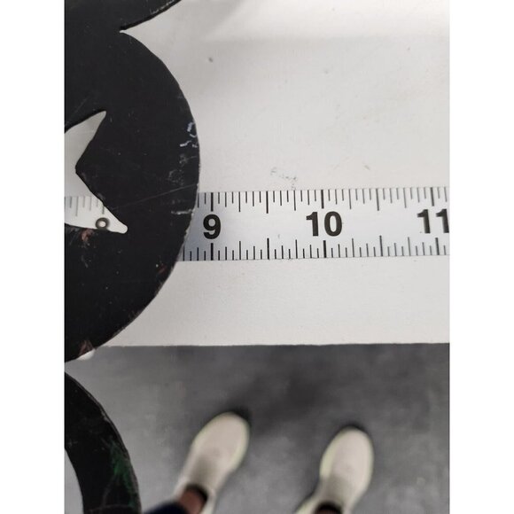 VINTAGE Black Metal Hollywood Wall Sign Mid Century Modern Hanging Decor 22"x9" - Picture 7 of 7